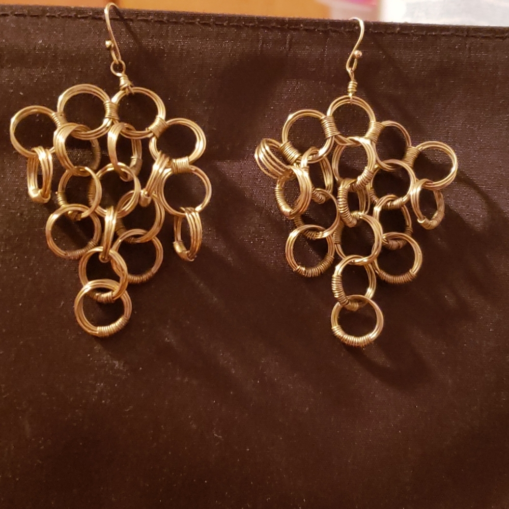 Kate Spade dangling ring chain earrings
